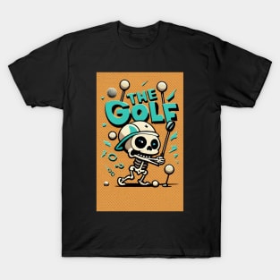 Putting Bones to the Test Funny Golfing Skeleton Halloween T-Shirt